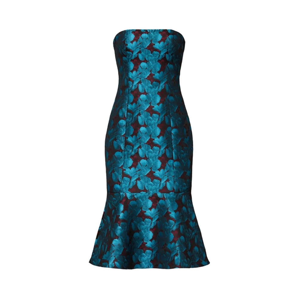 Aidan AIDAN MATTOX Strapless Jacquard Dress